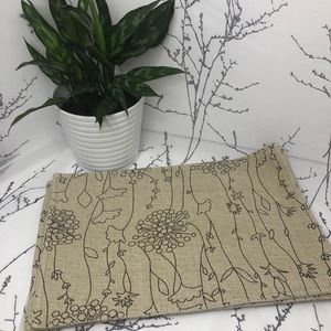 Beige fabric placemats. Set of 4